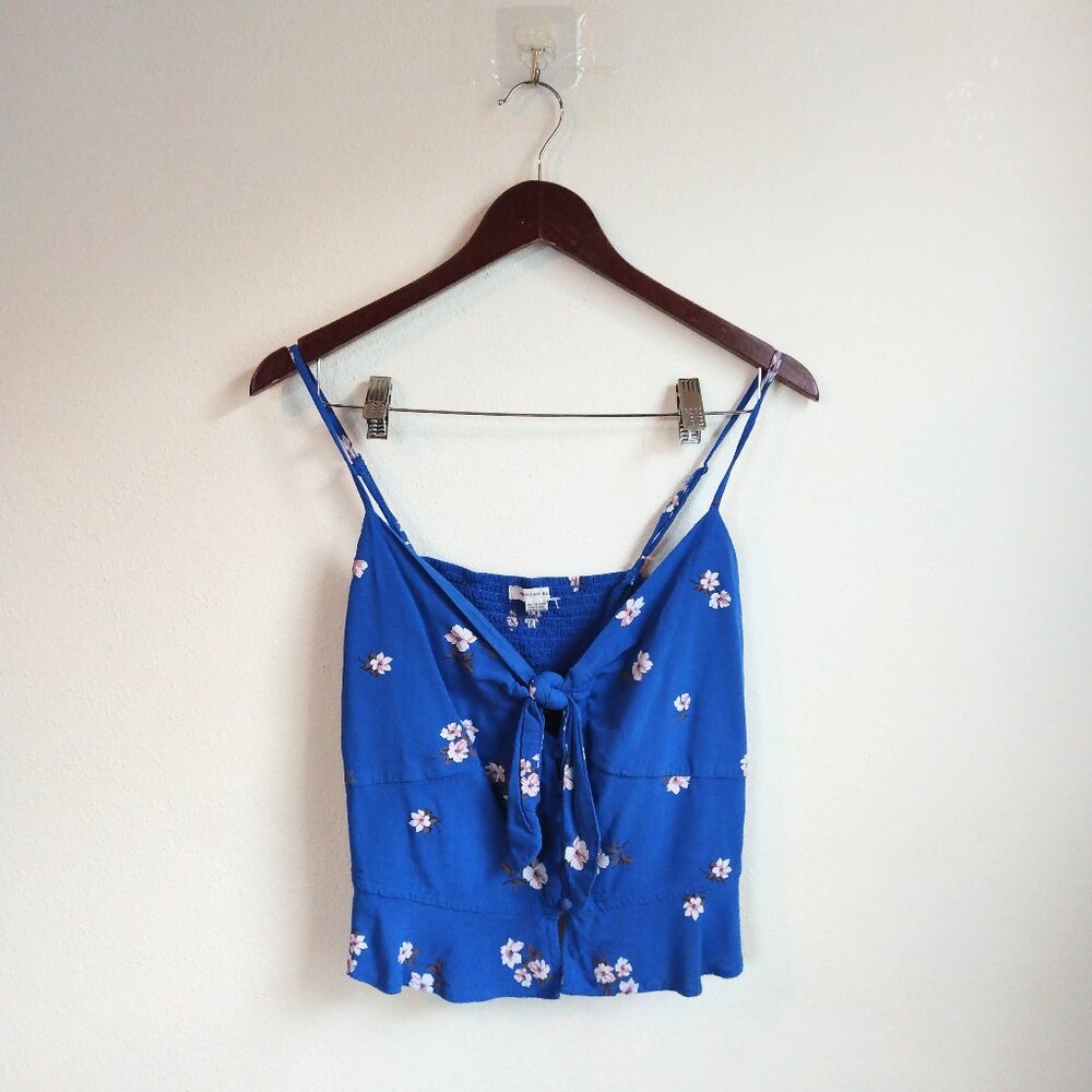 American Eagle XL blue floral tank